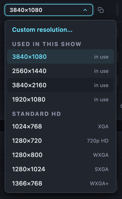Unified Resolution Picker